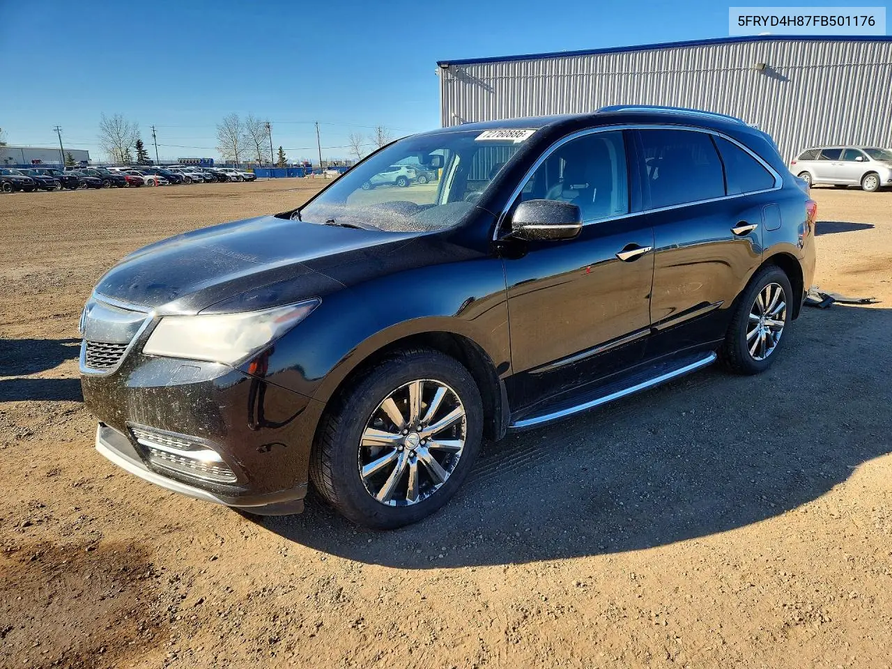 ACURA MDX 2015, VIN 5FRYD4H87FB501176