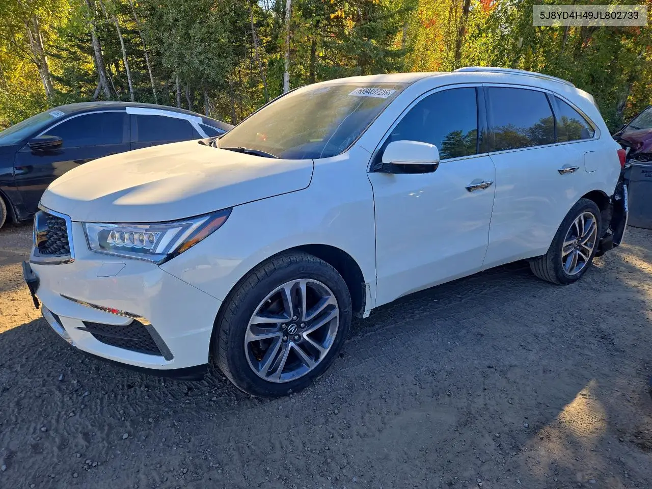 ACURA MDX 2018, VIN 5J8YD4H49JL802733