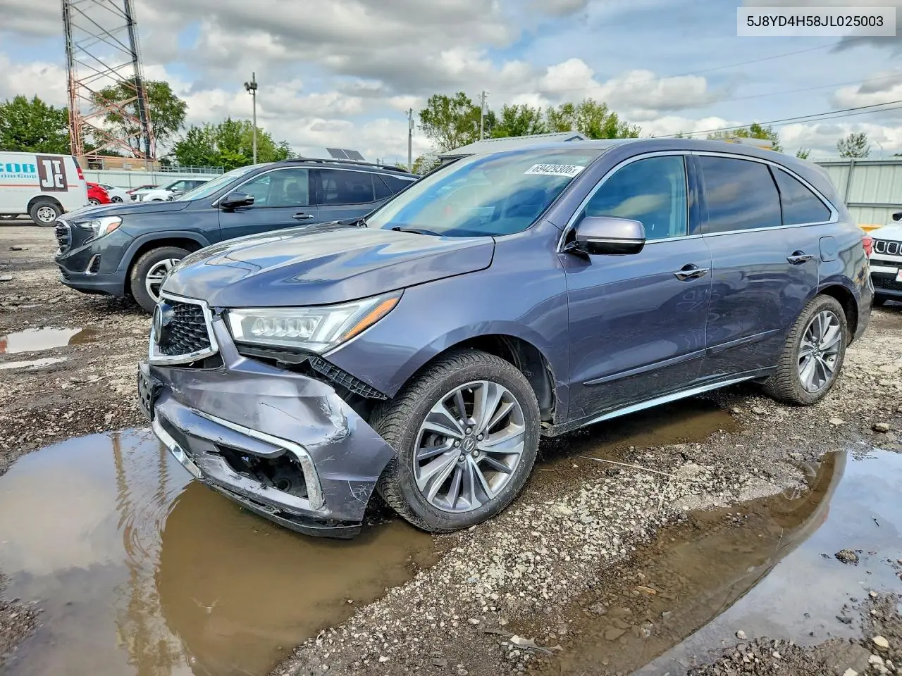 ACURA MDX 2018, VIN 5J8YD4H58JL025003