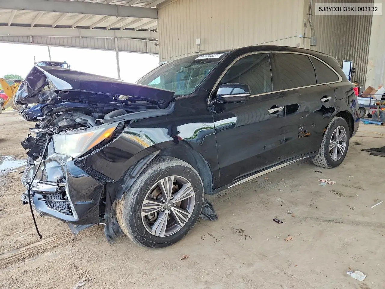 ACURA MDX 2019, VIN 5J8YD3H35KL003132