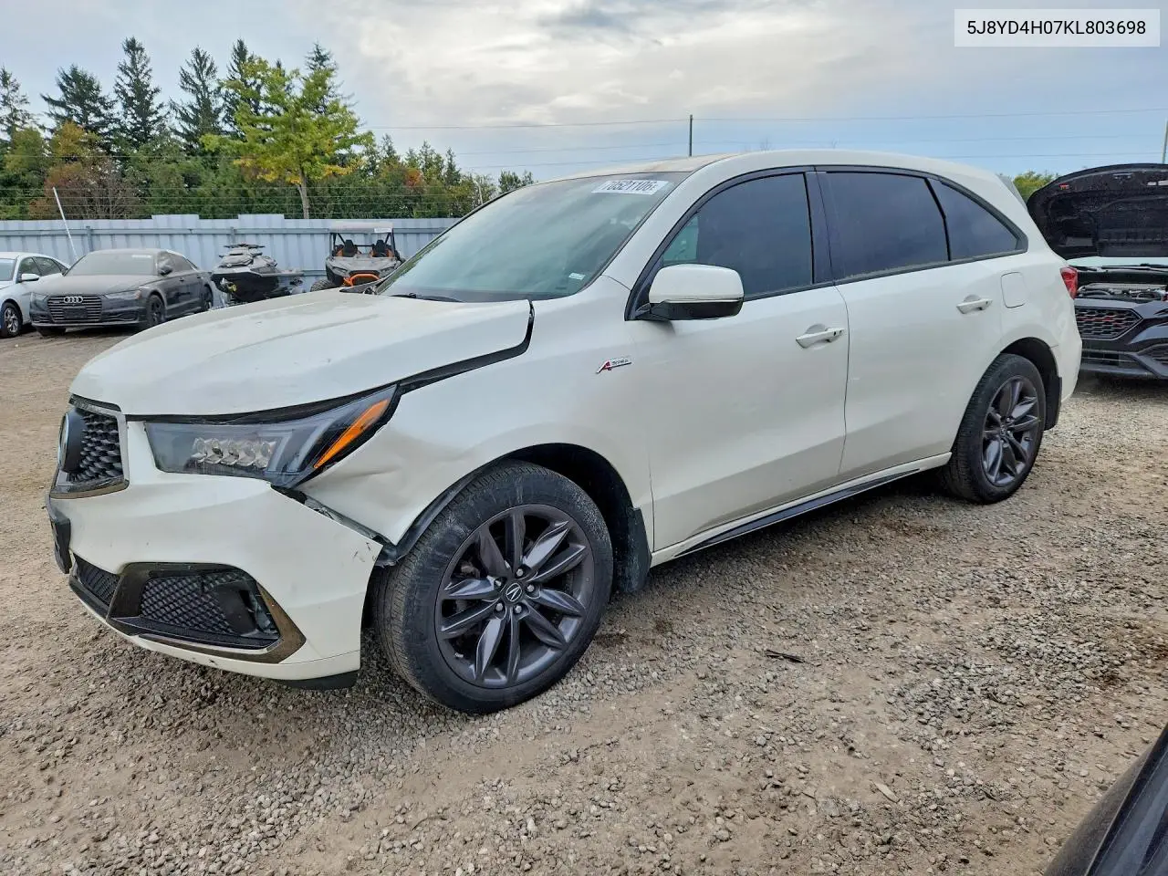 ACURA MDX 2019, VIN 5J8YD4H07KL803698
