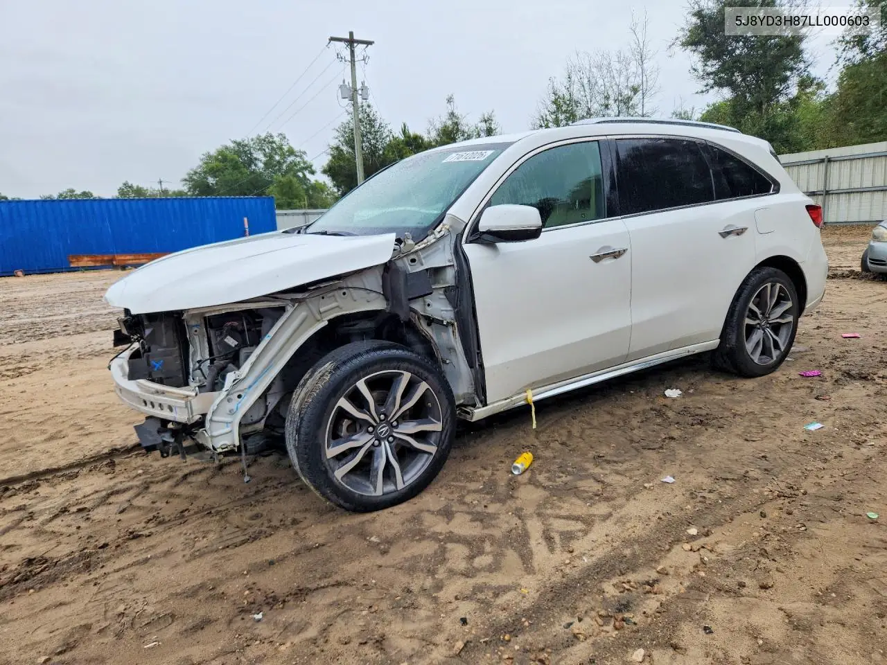 ACURA MDX 2020, VIN 5J8YD3H87LL000603