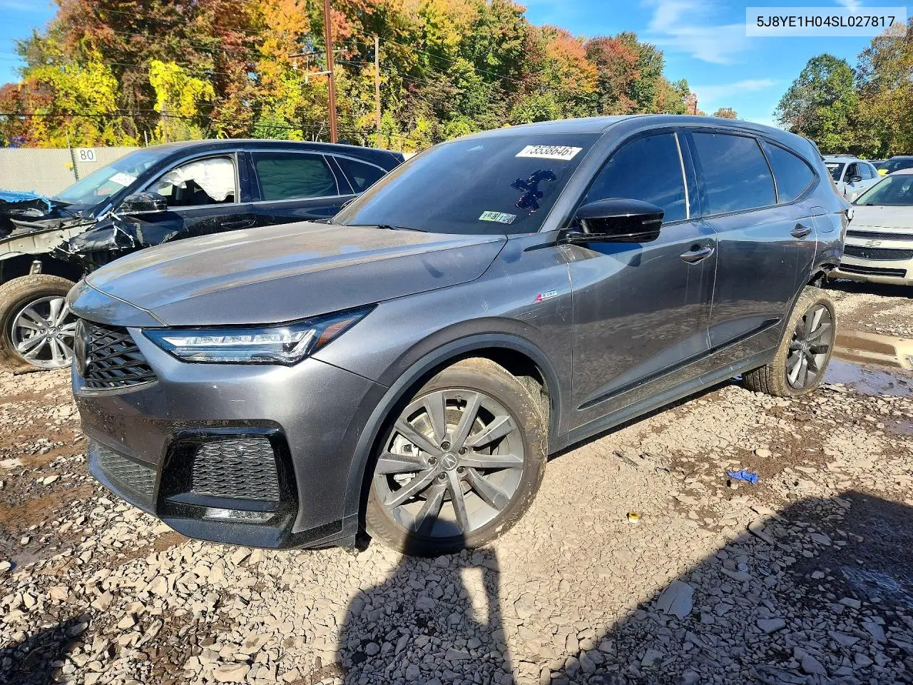 ACURA MDX 2025, VIN 5J8YE1H04SL027817