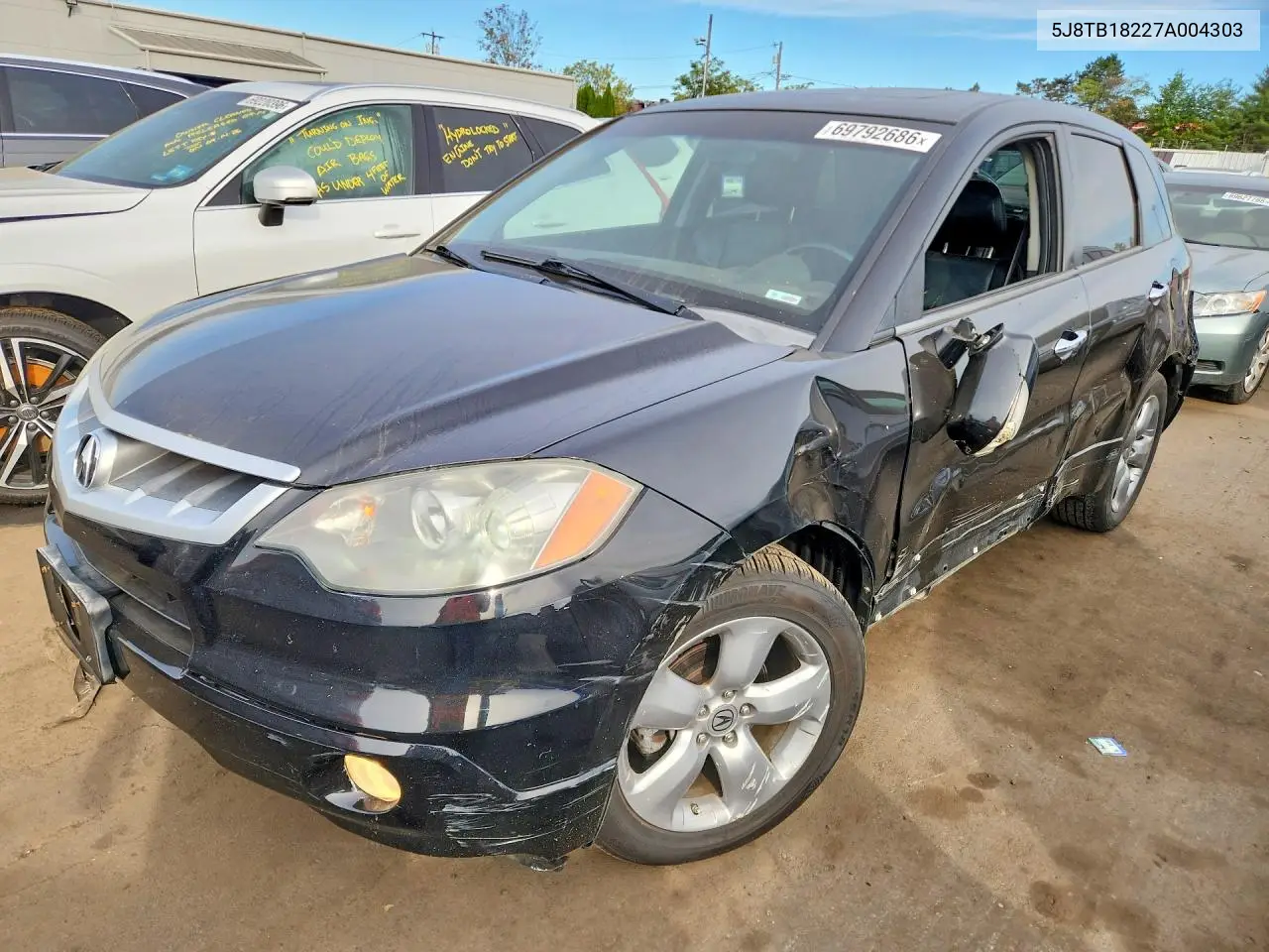 ACURA RDX 2007, VIN 5J8TB18227A004303