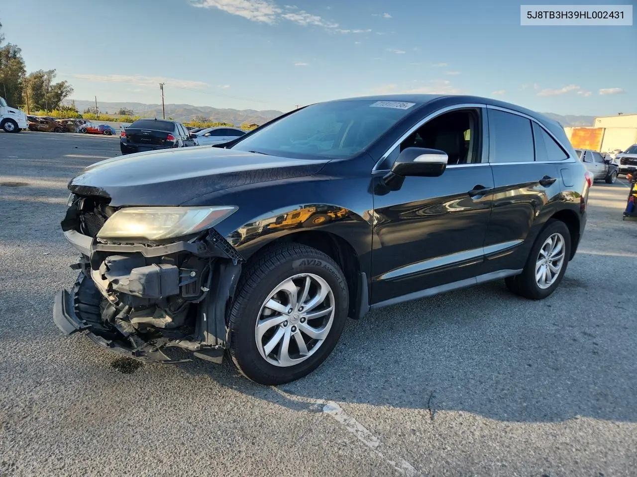 ACURA RDX 2017, VIN 5J8TB3H39HL002431
