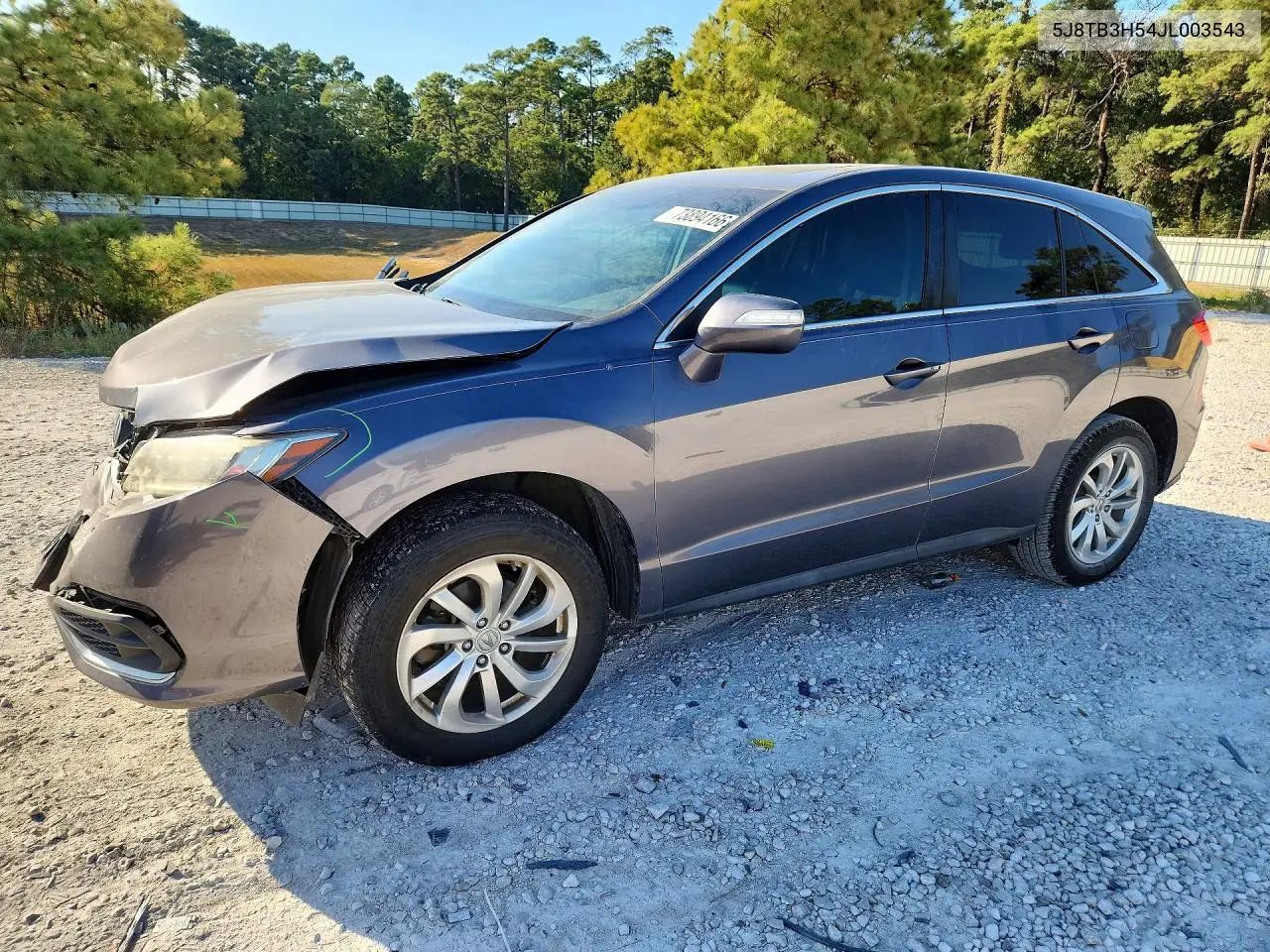 ACURA RDX 2018, VIN 5J8TB3H54JL003543