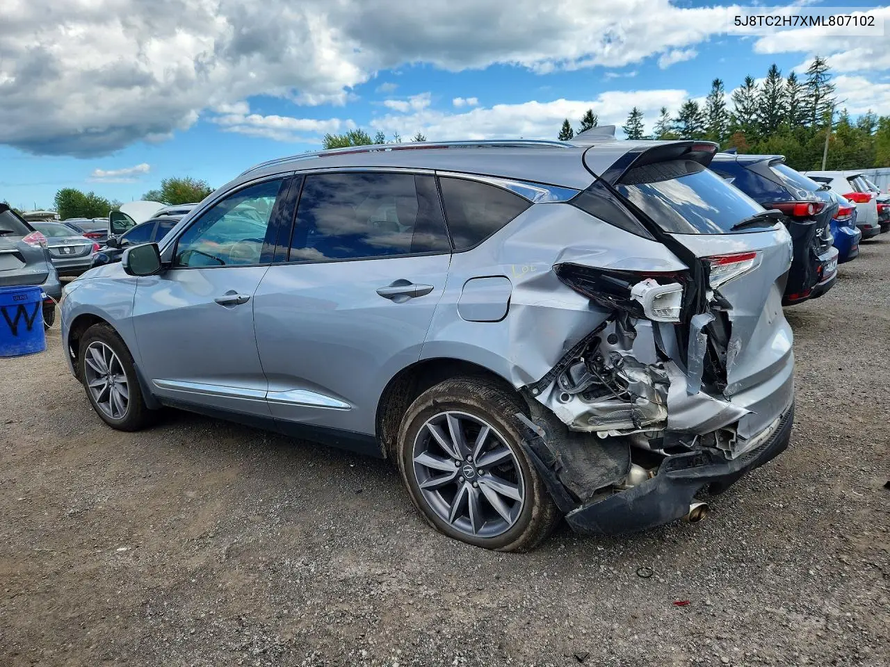 2021 ACURA RDX VIN 5J8TC2H7XML807102 — фото 2