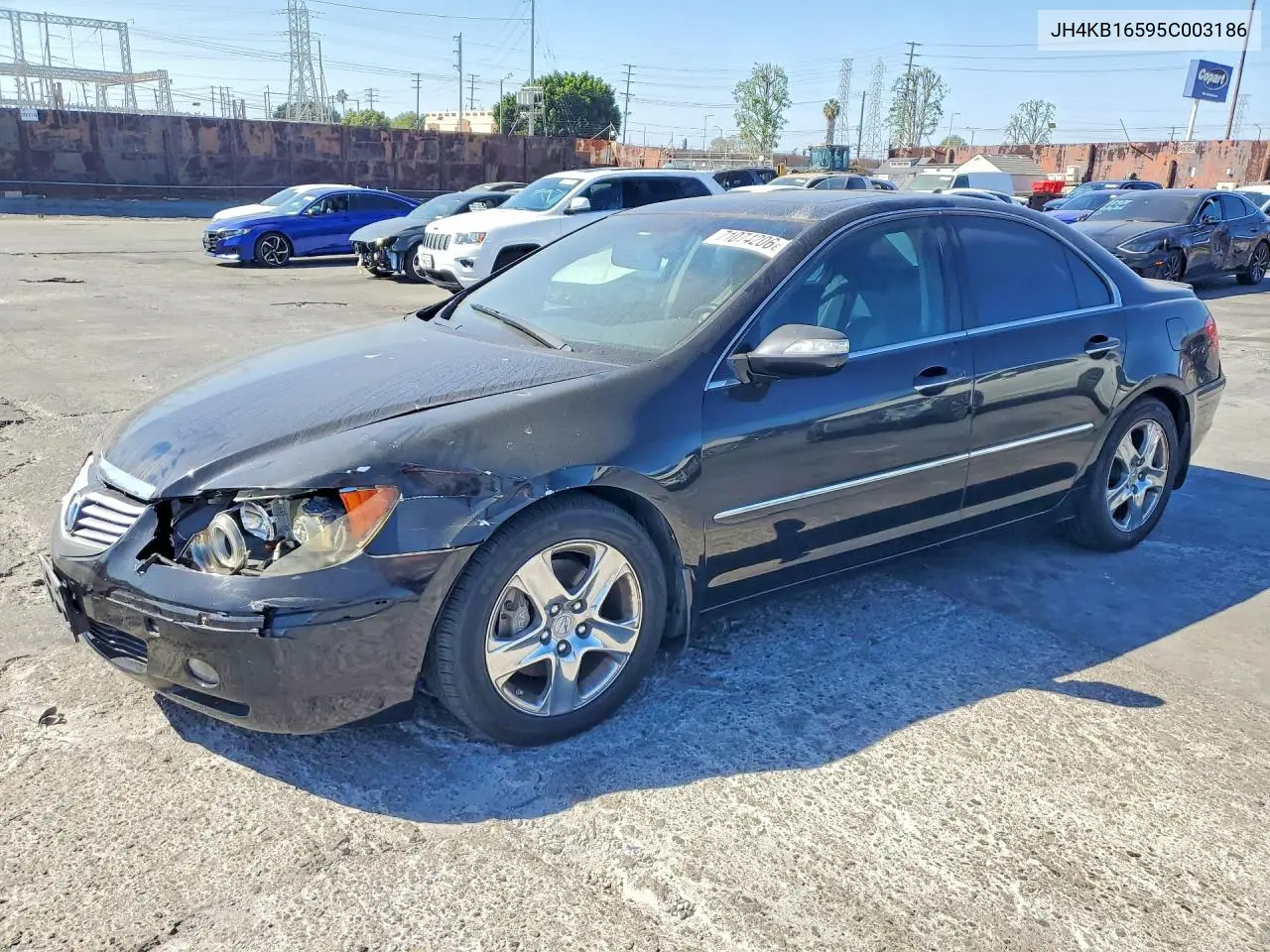 ACURA RL 2005, VIN JH4KB16595C003186