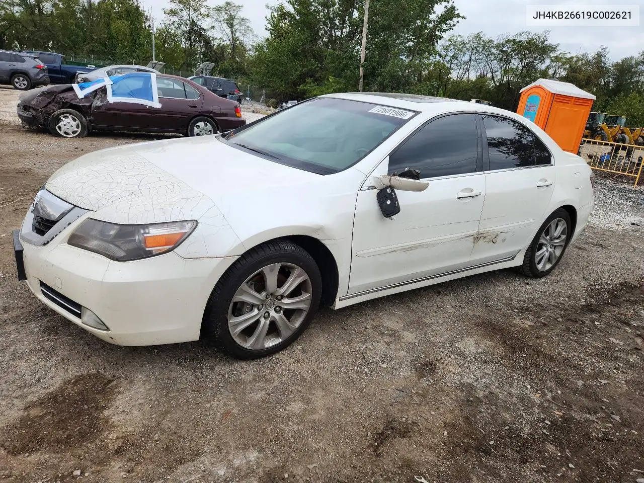 ACURA RL 2009, VIN JH4KB26619C002621