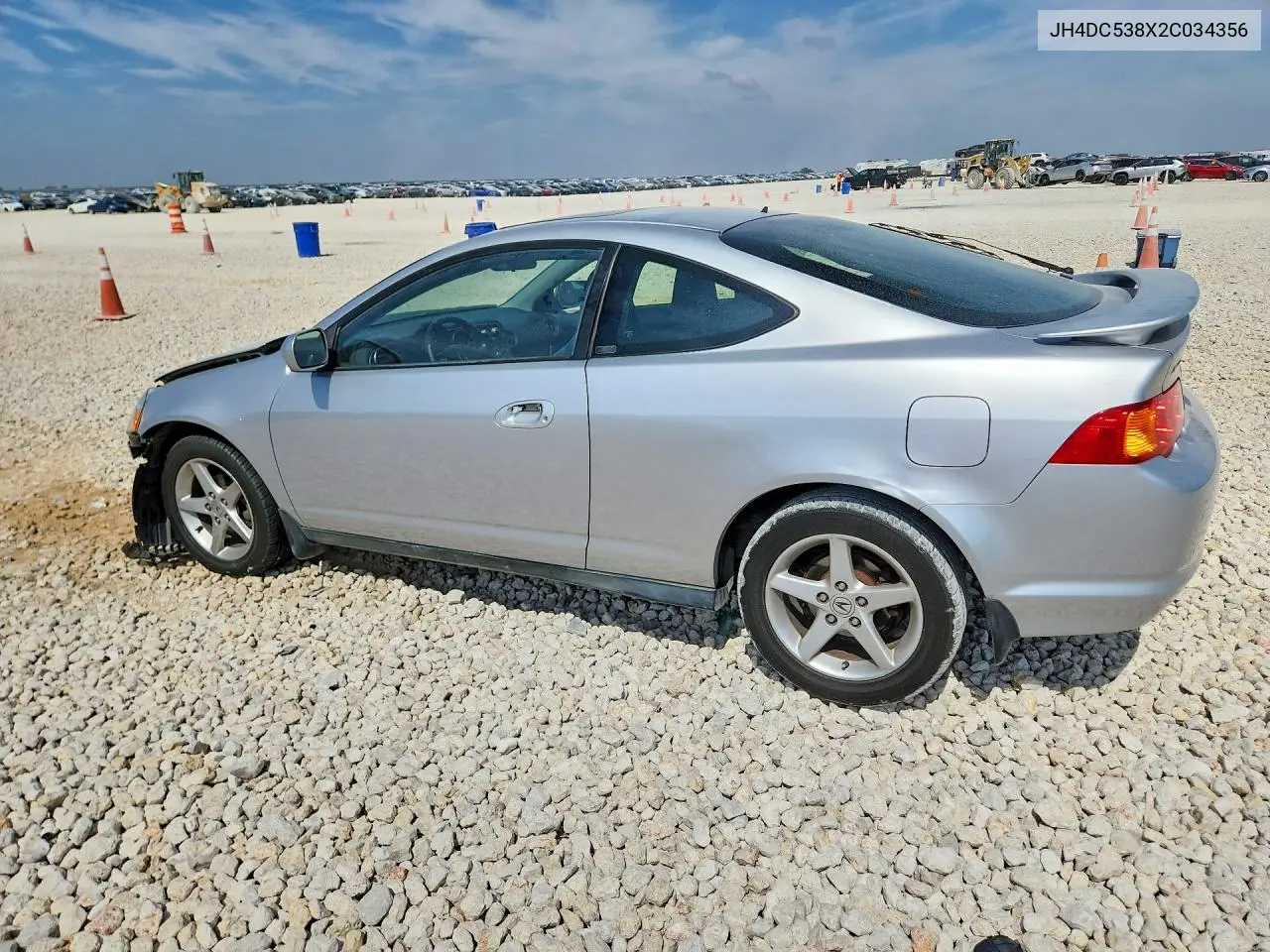 2002 ACURA RSX VIN JH4DC538X2C034356 — фото 2