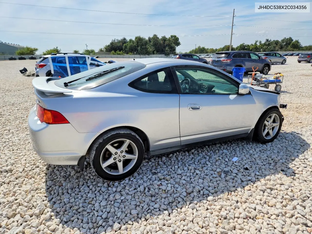 2002 ACURA RSX VIN JH4DC538X2C034356 — фото 3