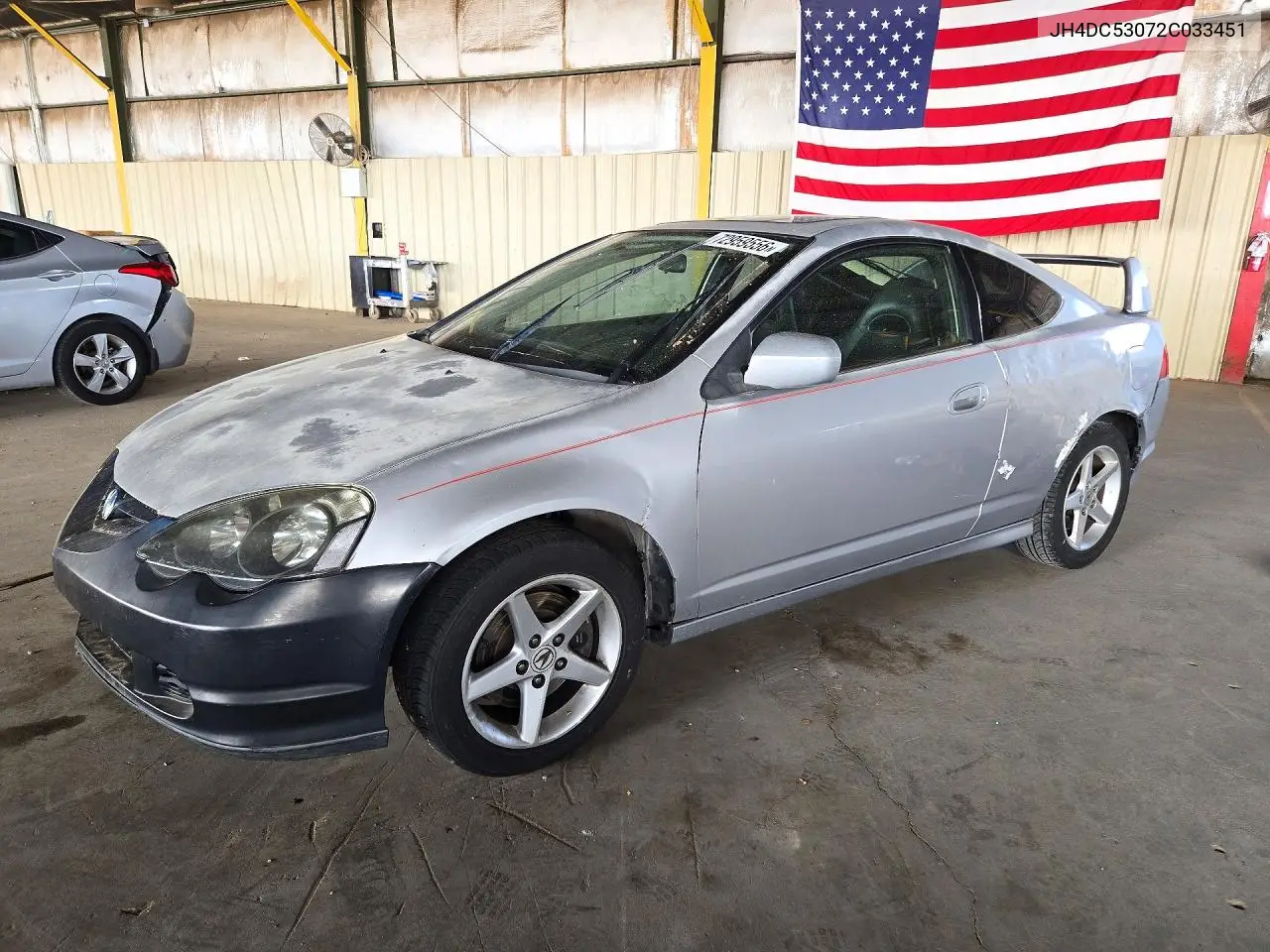 ACURA RSX 2002, VIN JH4DC53072C033451