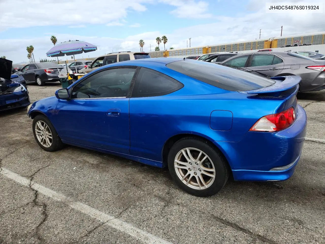 2006 ACURA RSX VIN JH4DC54876S019324 — фото 2