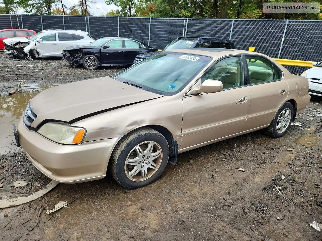 ACURA TL 2001, VIN 19UUA56611A029155