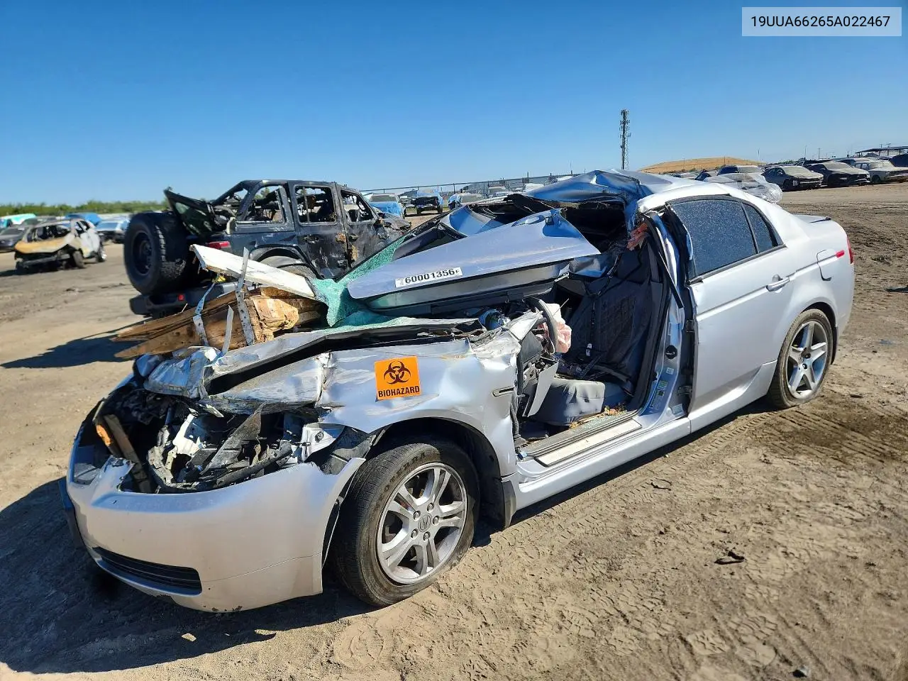 ACURA TL 2005, VIN 19UUA66265A022467