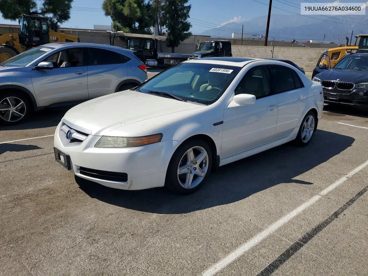 ACURA TL 2006, VIN 19UUA66276A034600