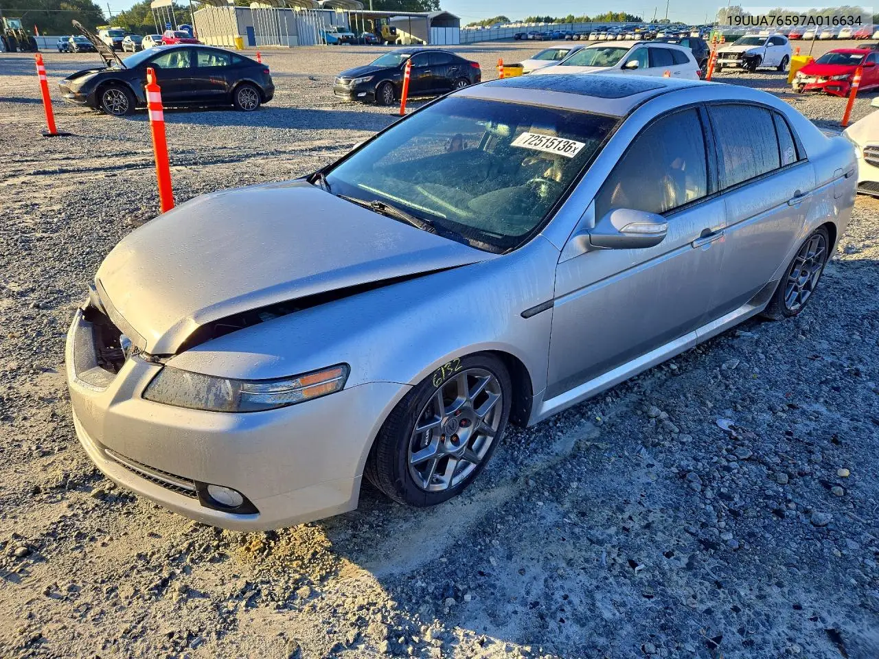 ACURA TL 2007, VIN 19UUA76597A016634