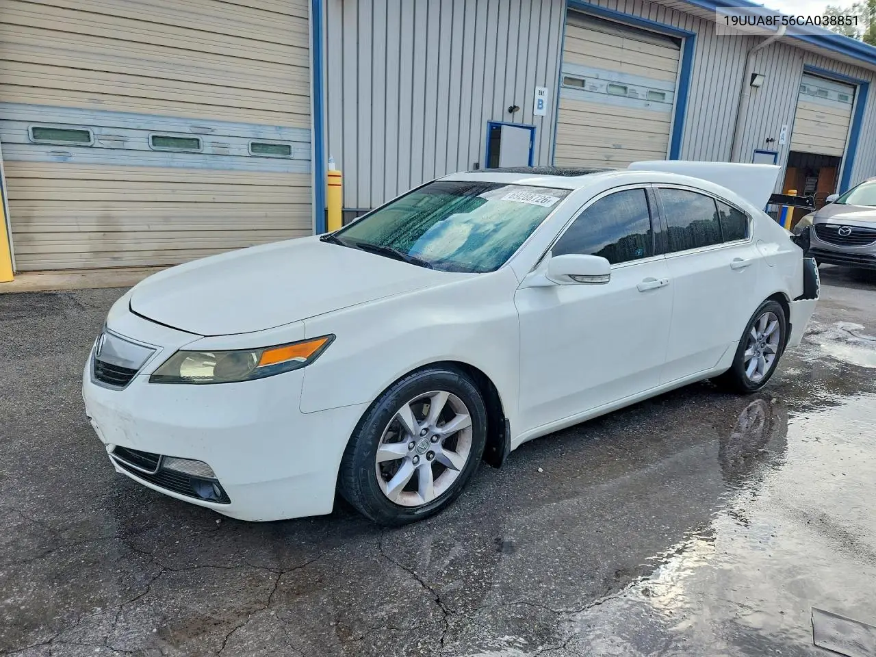 ACURA TL 2012, VIN 19UUA8F56CA038851