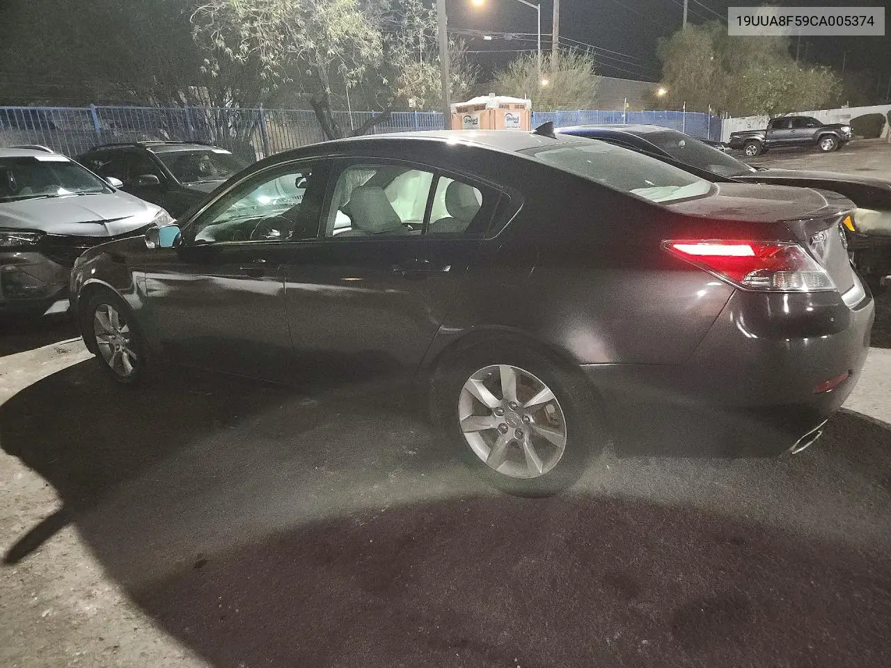 2012 ACURA TL VIN 19UUA8F59CA005374 — фото 2
