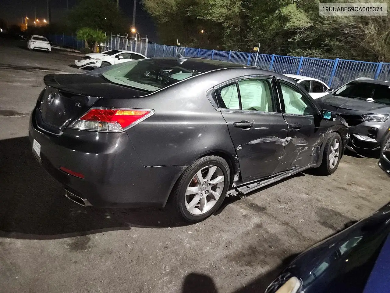 2012 ACURA TL VIN 19UUA8F59CA005374 — фото 3