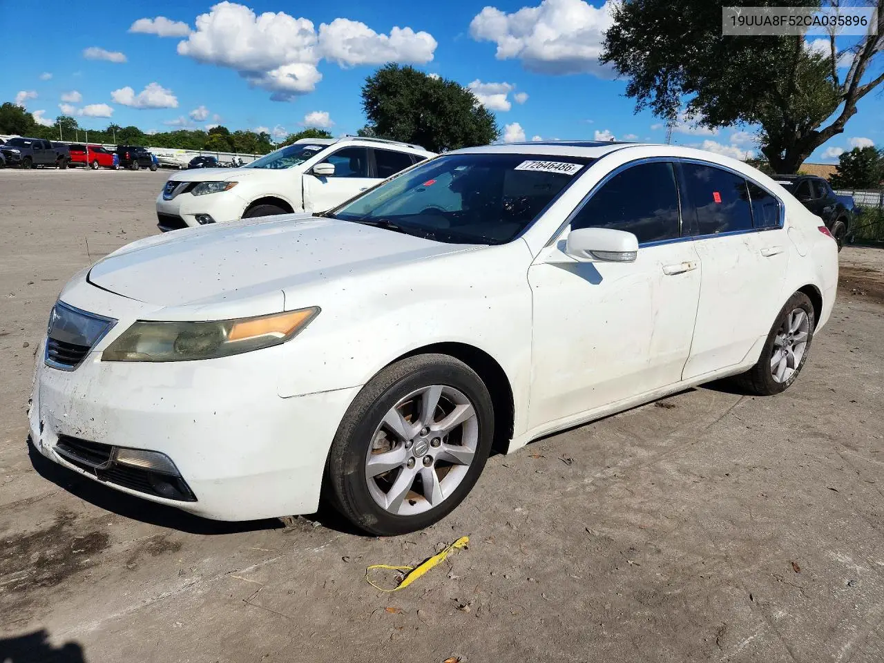 ACURA TL 2012, VIN 19UUA8F52CA035896