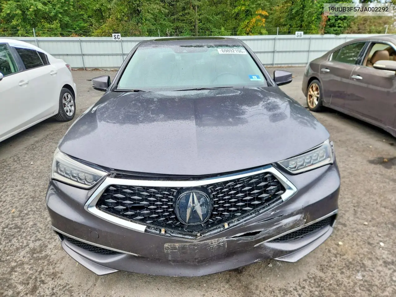2018 ACURA TLX VIN 19UUB3F57JA002292 — фото 5