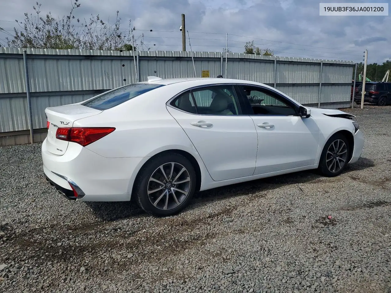 2018 ACURA TLX VIN 19UUB3F36JA001200 — фото 3