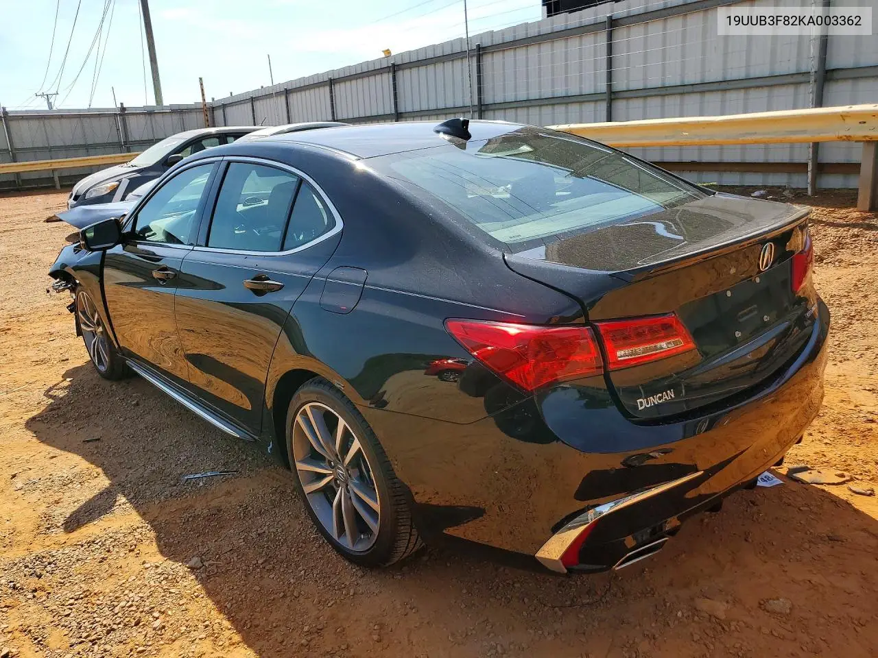 2019 ACURA TLX VIN 19UUB3F82KA003362 — фото 2