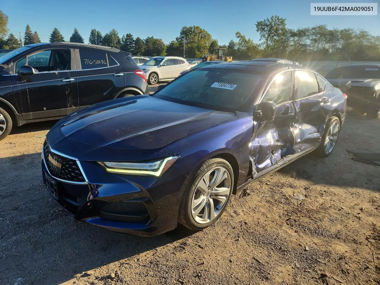 ACURA TLX 2021, VIN 19UUB6F42MA009051