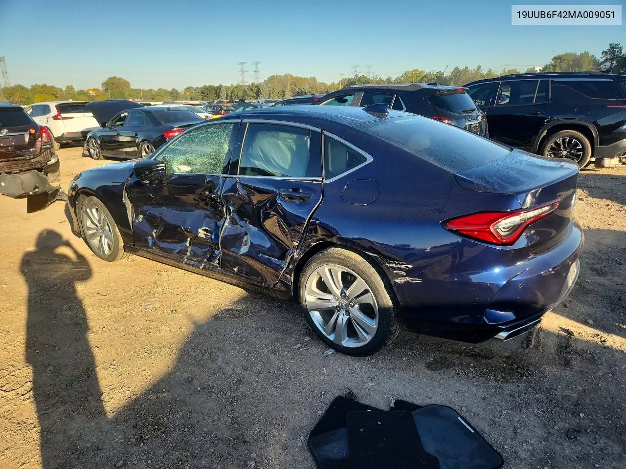 2021 ACURA TLX VIN 19UUB6F42MA009051 — фото 2