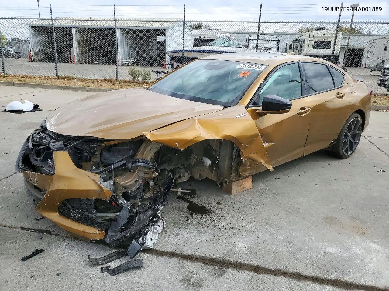 ACURA TLX 2022, VIN 19UUB7F94NA001889