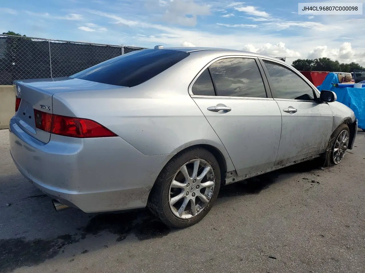 2007 ACURA TSX VIN JH4CL96807C000982 — фото 3