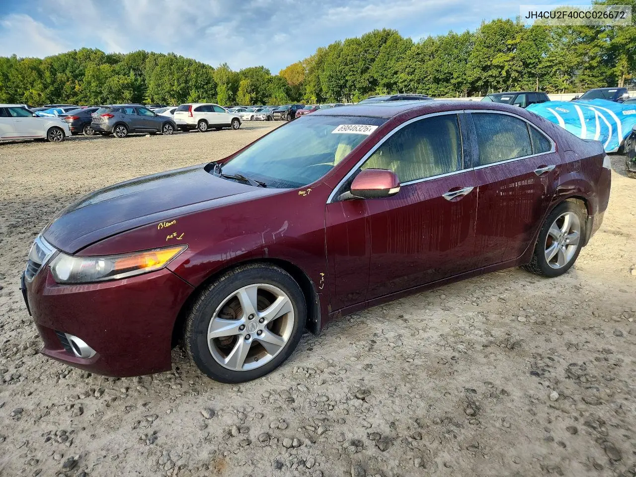 ACURA TSX 2012, VIN JH4CU2F40CC026672