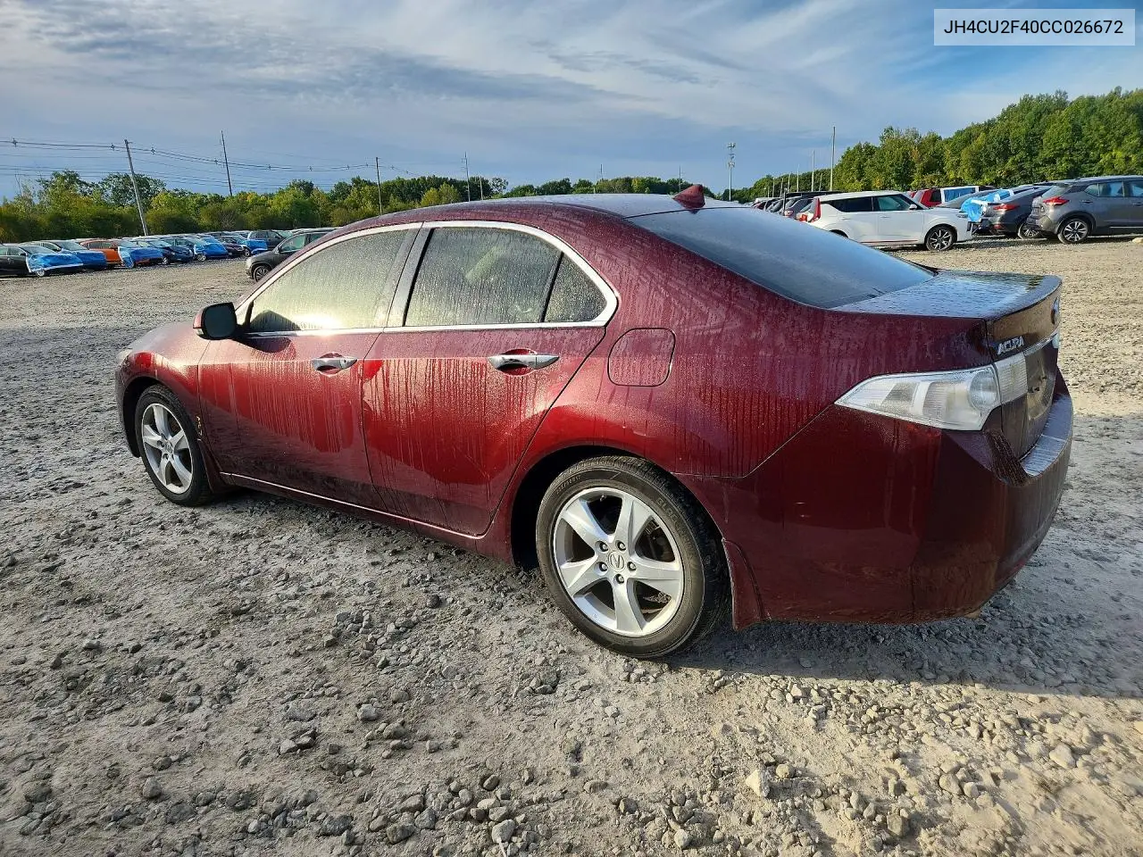 2012 ACURA TSX VIN JH4CU2F40CC026672 — фото 2