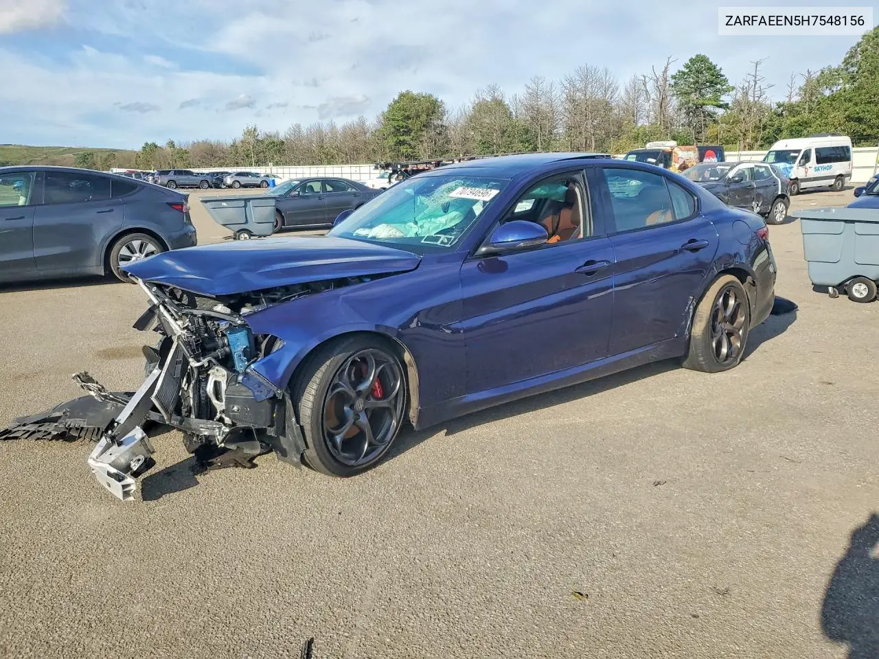 ALFA ROMEO GIULIA 2017, VIN ZARFAEEN5H7548156