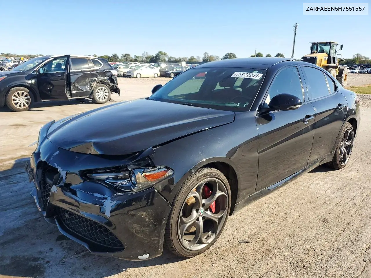 ALFA ROMEO GIULIA 2017, VIN ZARFAEEN5H7551557