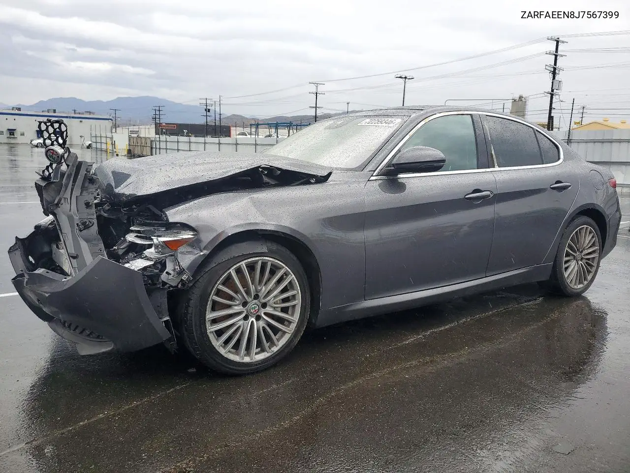 ALFA ROMEO GIULIA 2018, VIN ZARFAEEN8J7567399