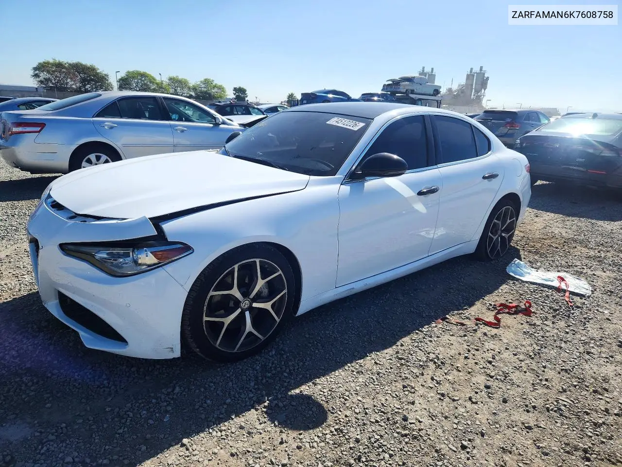 ALFA ROMEO GIULIA 2019, VIN ZARFAMAN6K7608758