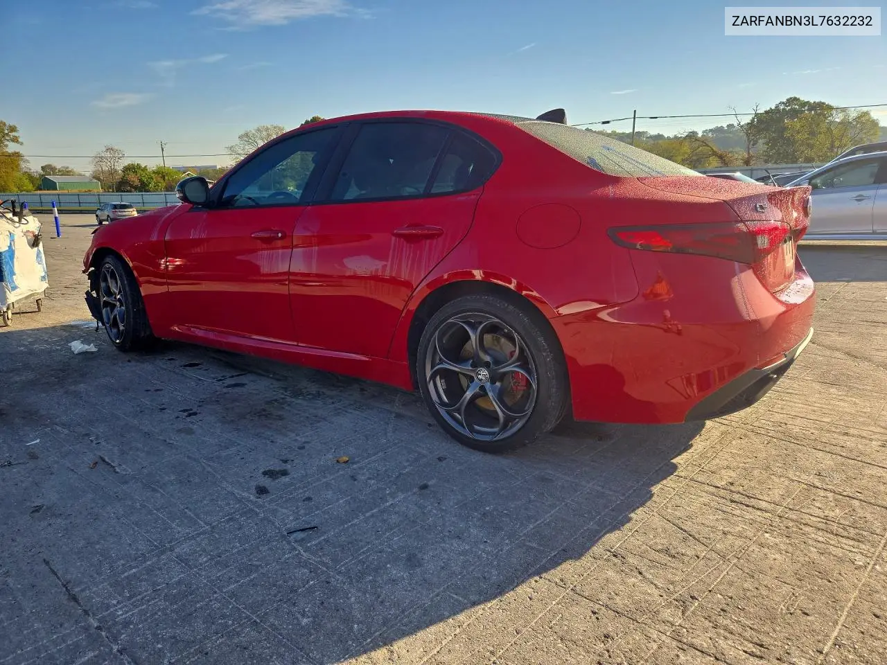 2020 ALFA ROMEO GIULIA VIN ZARFANBN3L7632232 — фото 2