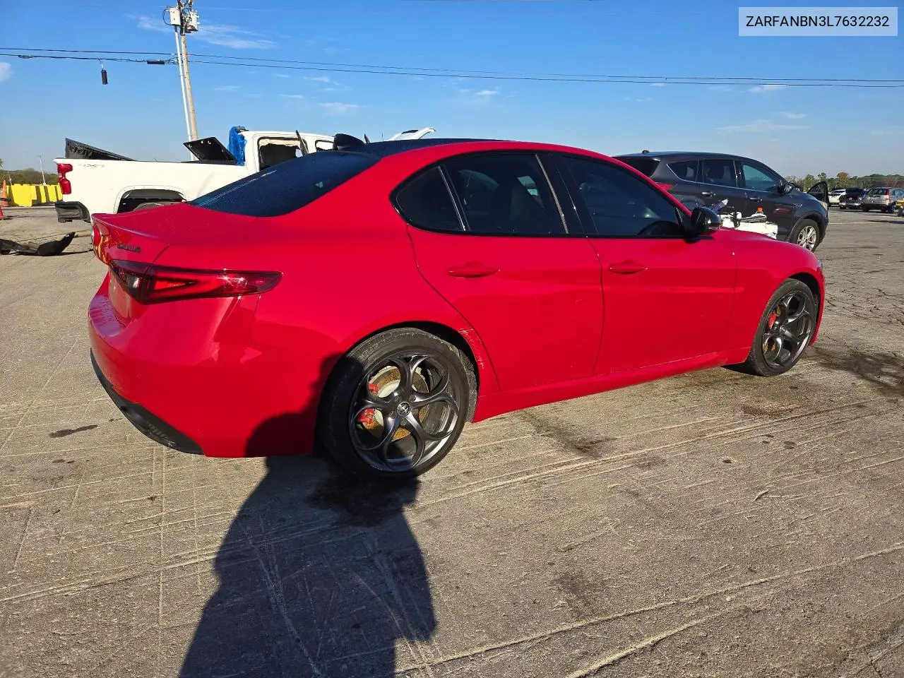 2020 ALFA ROMEO GIULIA VIN ZARFANBN3L7632232 — фото 3