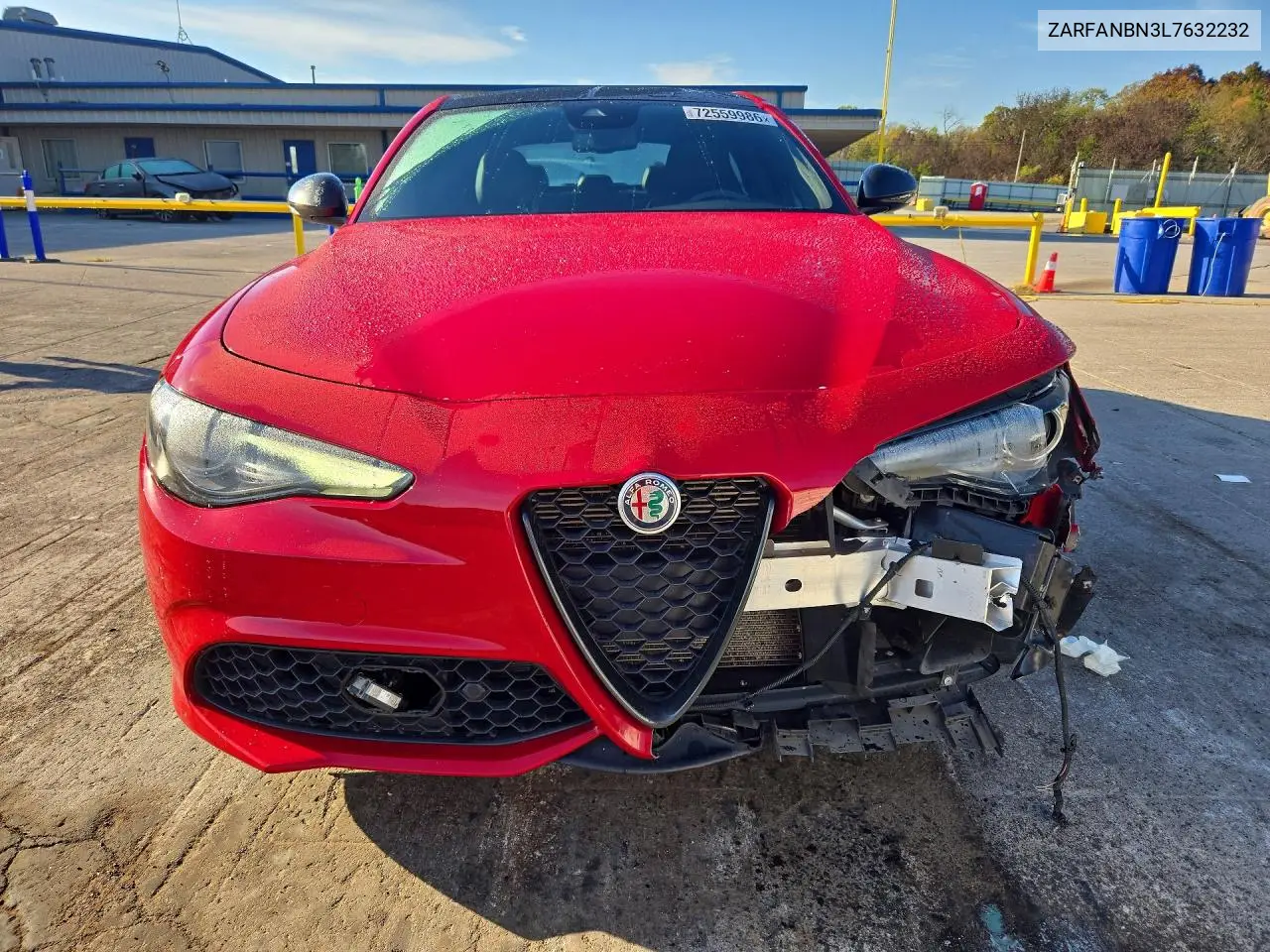 2020 ALFA ROMEO GIULIA VIN ZARFANBN3L7632232 — фото 5