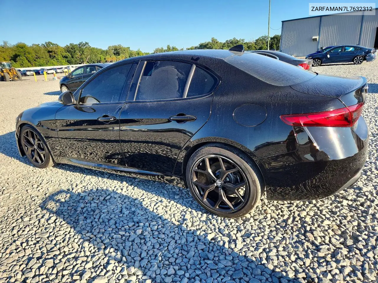 2020 ALFA ROMEO GIULIA VIN ZARFAMAN7L7632312 — фото 2