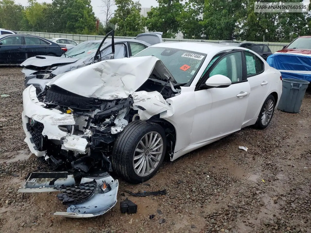 ALFA ROMEO GIULIA 2022, VIN ZARFANAN5N7663535