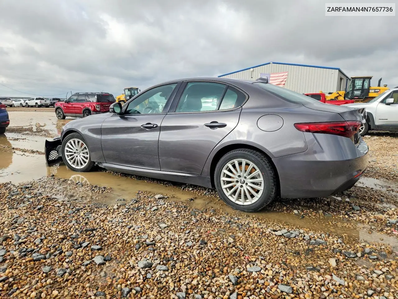 2022 ALFA ROMEO GIULIA VIN ZARFAMAN4N7657736 — фото 2