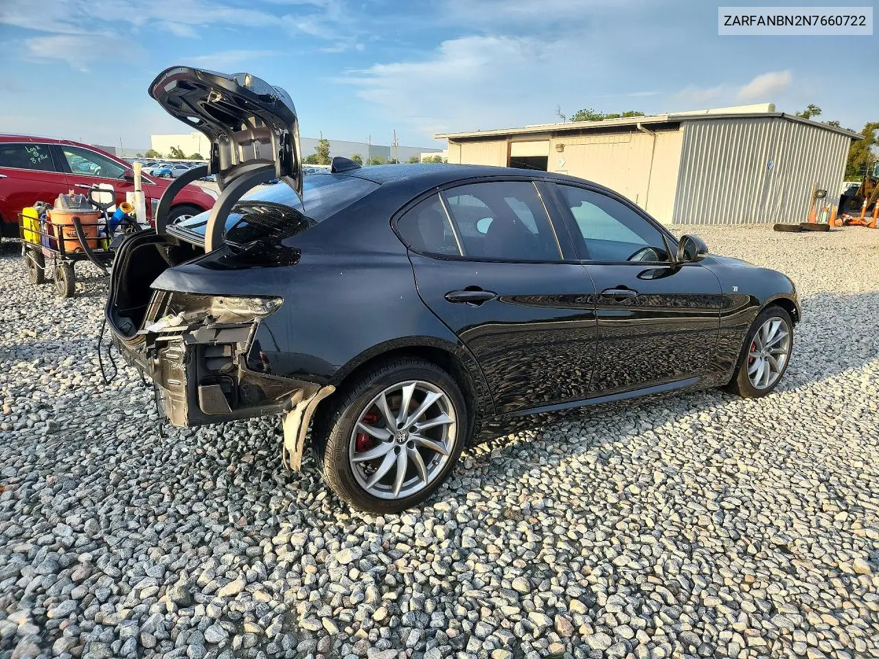 2022 ALFA ROMEO GIULIA VIN ZARFANBN2N7660722 — фото 3