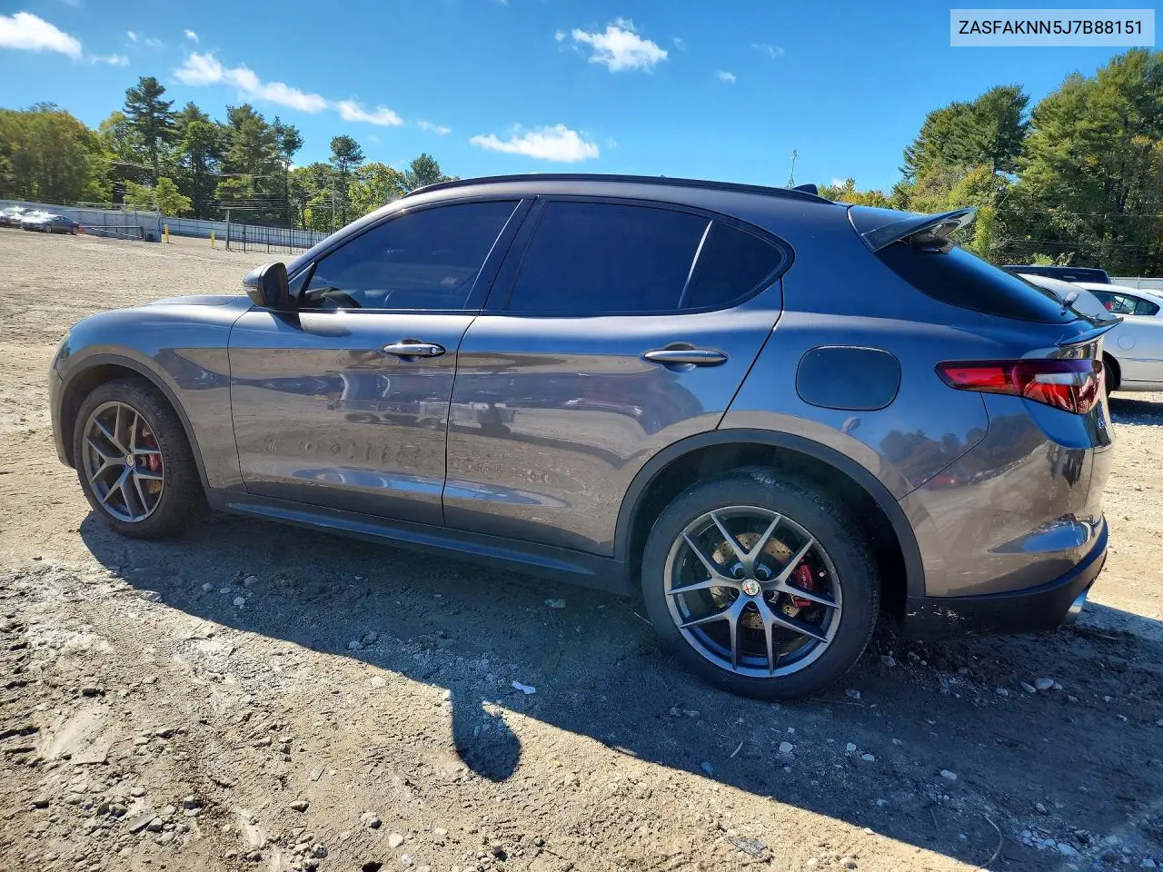 2018 ALFA ROMEO STELVIO VIN ZASFAKNN5J7B88151 — фото 2