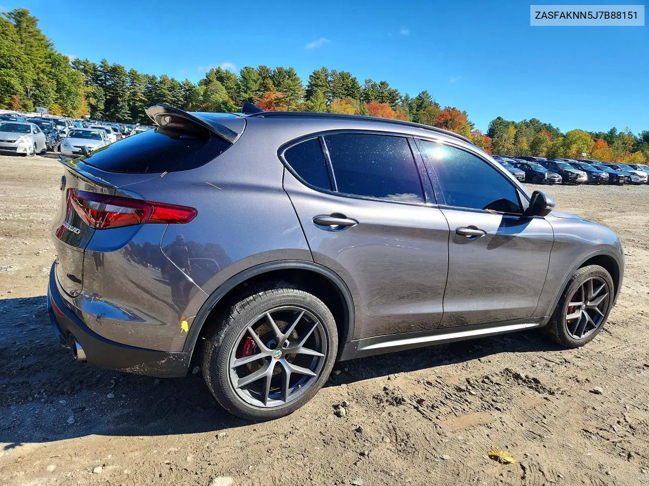 2018 ALFA ROMEO STELVIO VIN ZASFAKNN5J7B88151 — фото 3