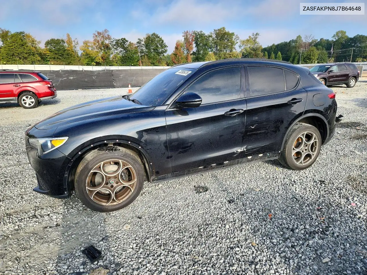 ALFA ROMEO STELVIO 2018, VIN ZASFAKPN8J7B64648