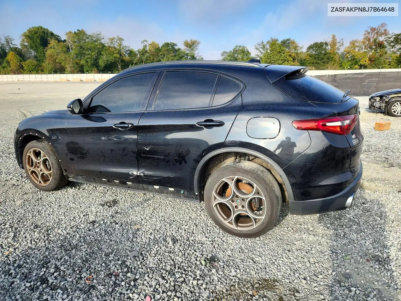 2018 ALFA ROMEO STELVIO VIN ZASFAKPN8J7B64648 — фото 2