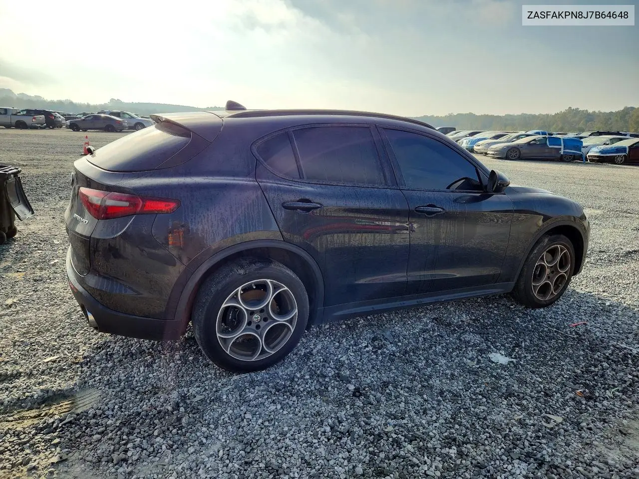 2018 ALFA ROMEO STELVIO VIN ZASFAKPN8J7B64648 — фото 3